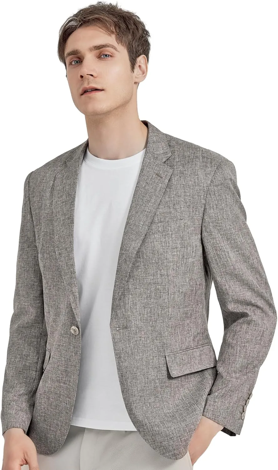 Alizeal Men's Casual Suit Jacket Sports Coat Business Suit One Button