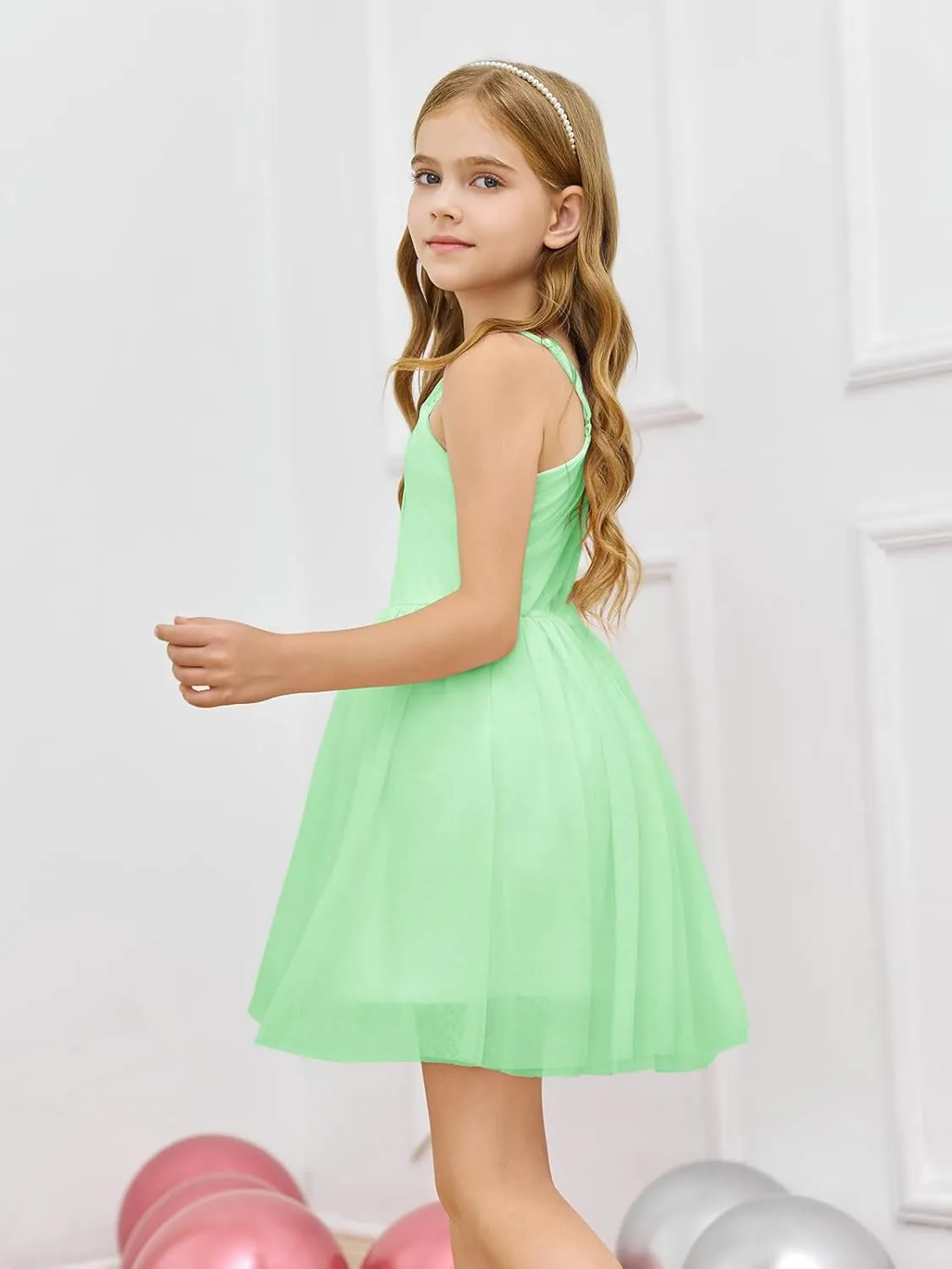 Batermoon Girls One Shoulder Dress Summer Party Graduation Semi Formal Short Dresses 5-14 Years