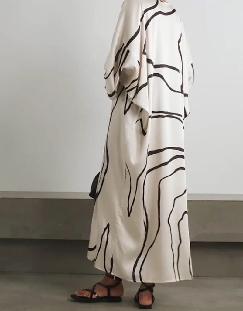 Black Latest Printed Maxi Dress