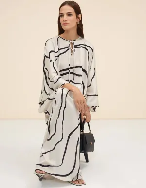 Black Latest Printed Maxi Dress