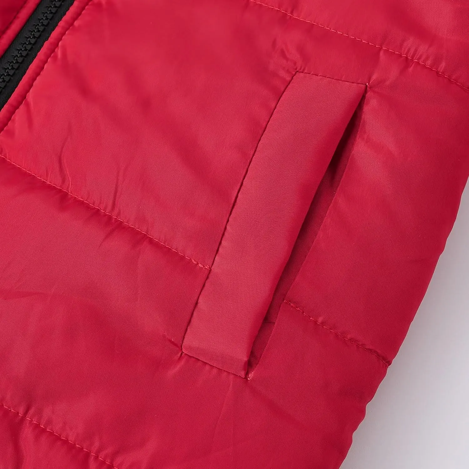 Boys Down Jacket Hood Thick Warm Winter Coat Parka Padded Color Block Outerwear Puffer Water-esistant Jacket
