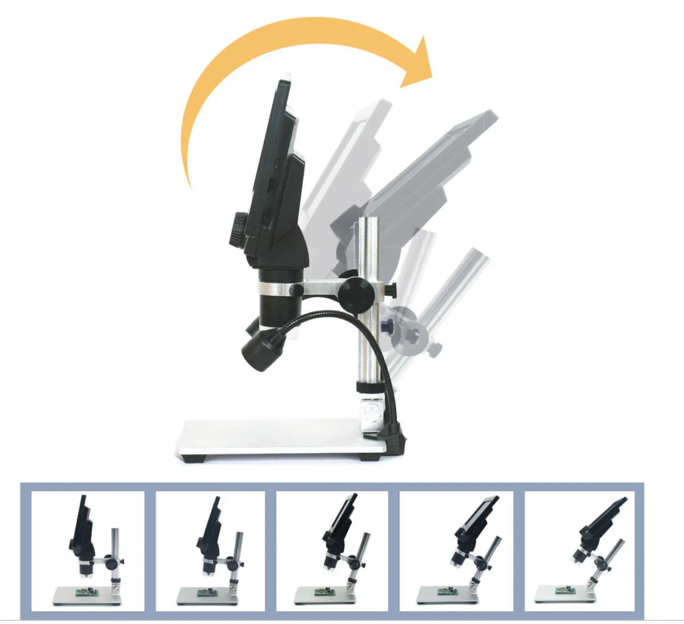 G1200 Digital Microscope 7 inch LCD 12MP 1-1200X Magnifier