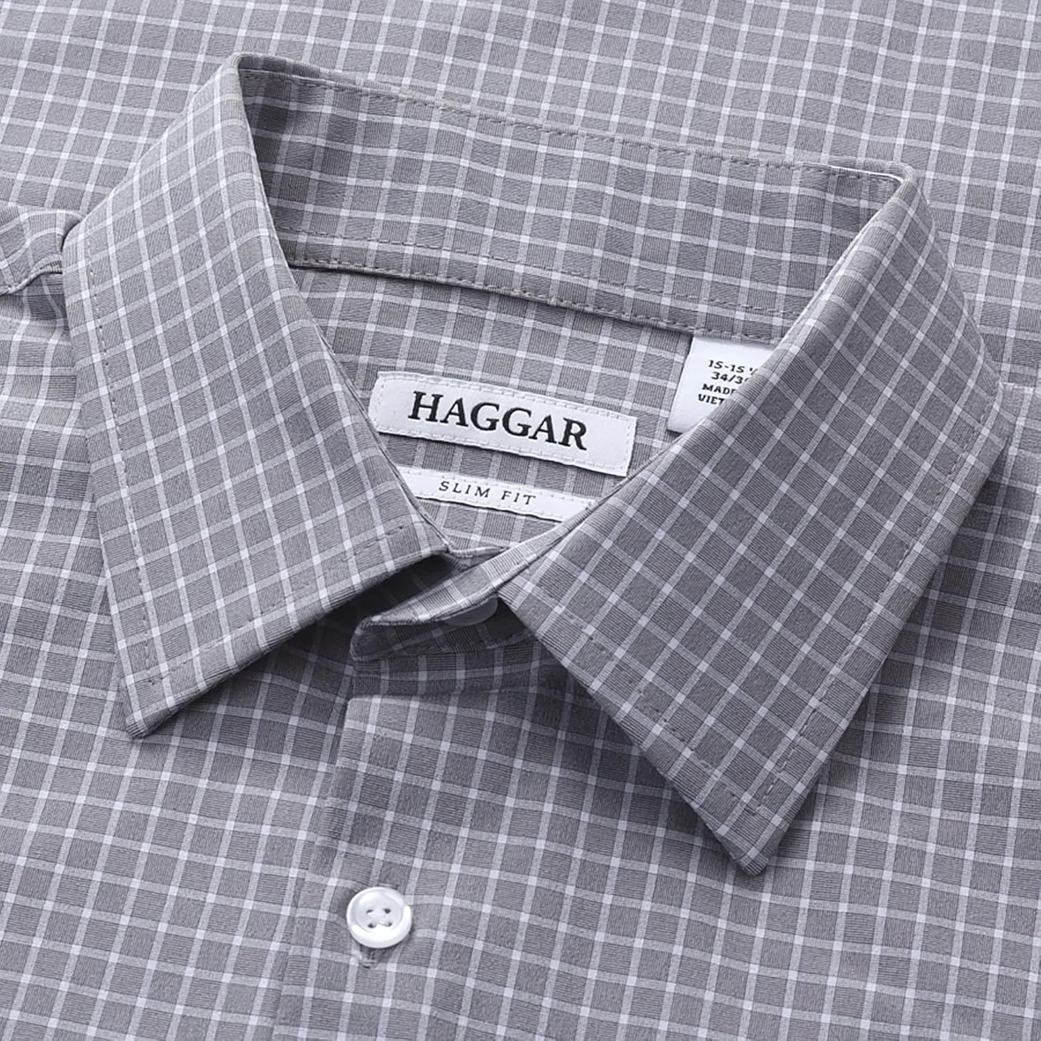 Haggar Men's Smart Wash Slim Fit Dress Shirt