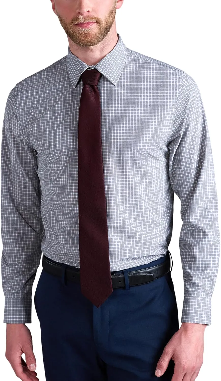 Haggar Men's Smart Wash Slim Fit Dress Shirt