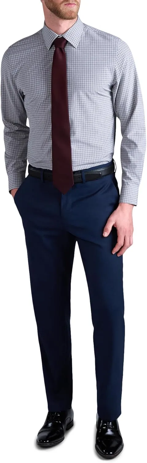 Haggar Men's Smart Wash Slim Fit Dress Shirt