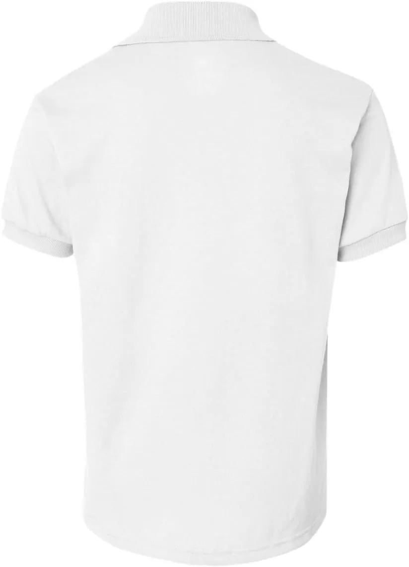 Hanes Boys' Short Sleeve Eco Smart Jersey Polo