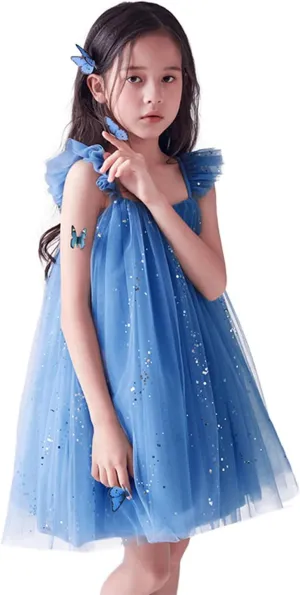 NNJXD Flower Girl's Wedding Dress Lace Sleeveless Tulle Summer Vintage Dresses