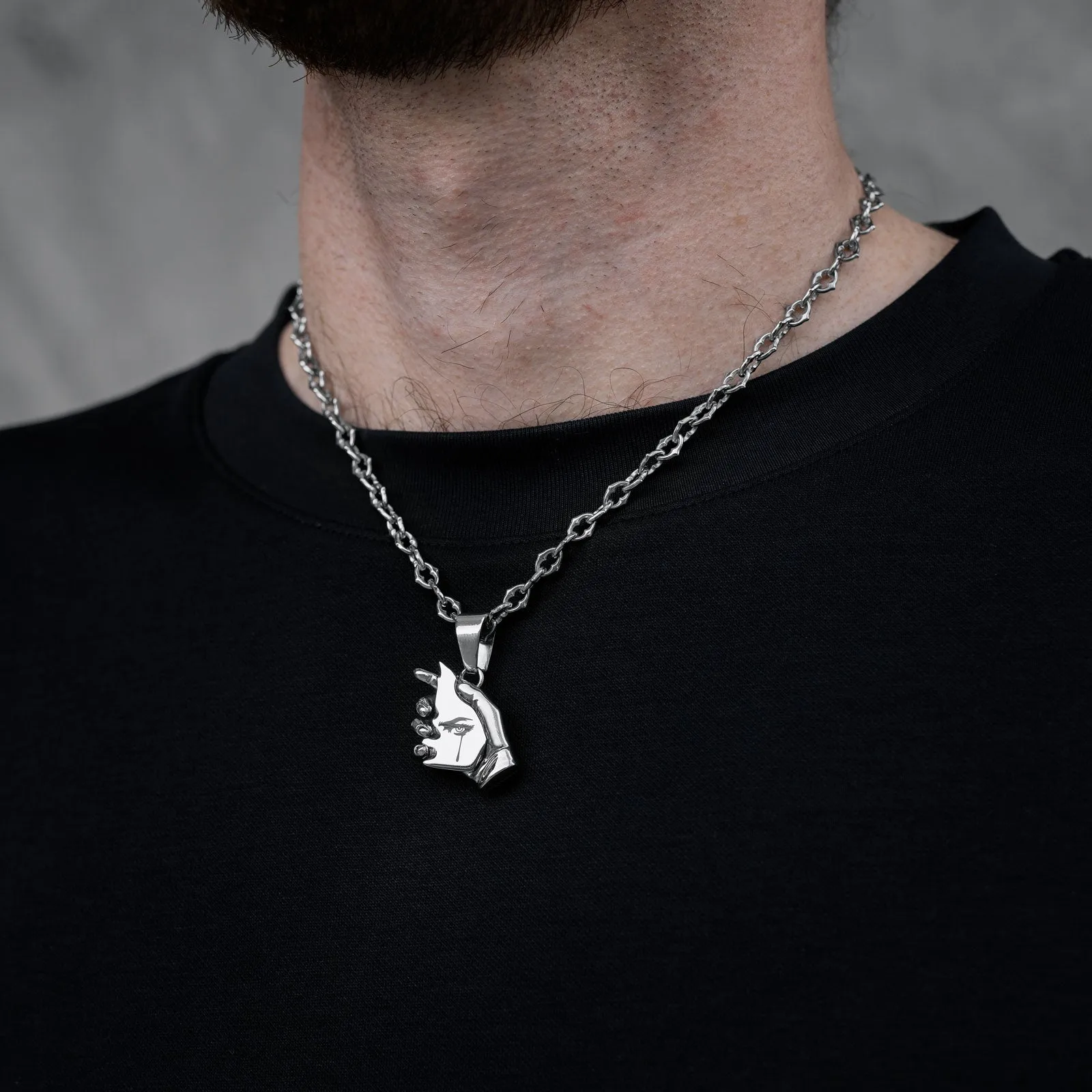 "The Cathedral" 6mm Spiked Chain with Custom Pendant Choice