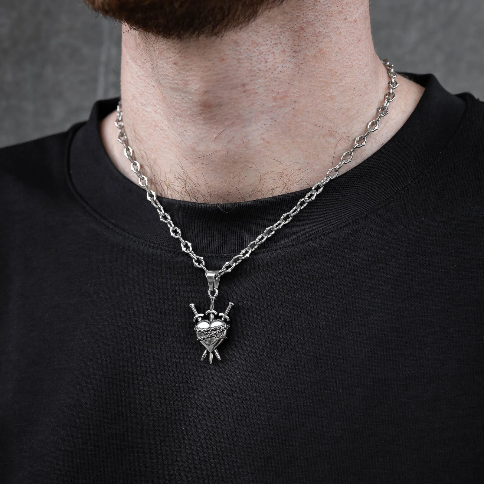 "The Cathedral" 6mm Spiked Chain with Custom Pendant Choice