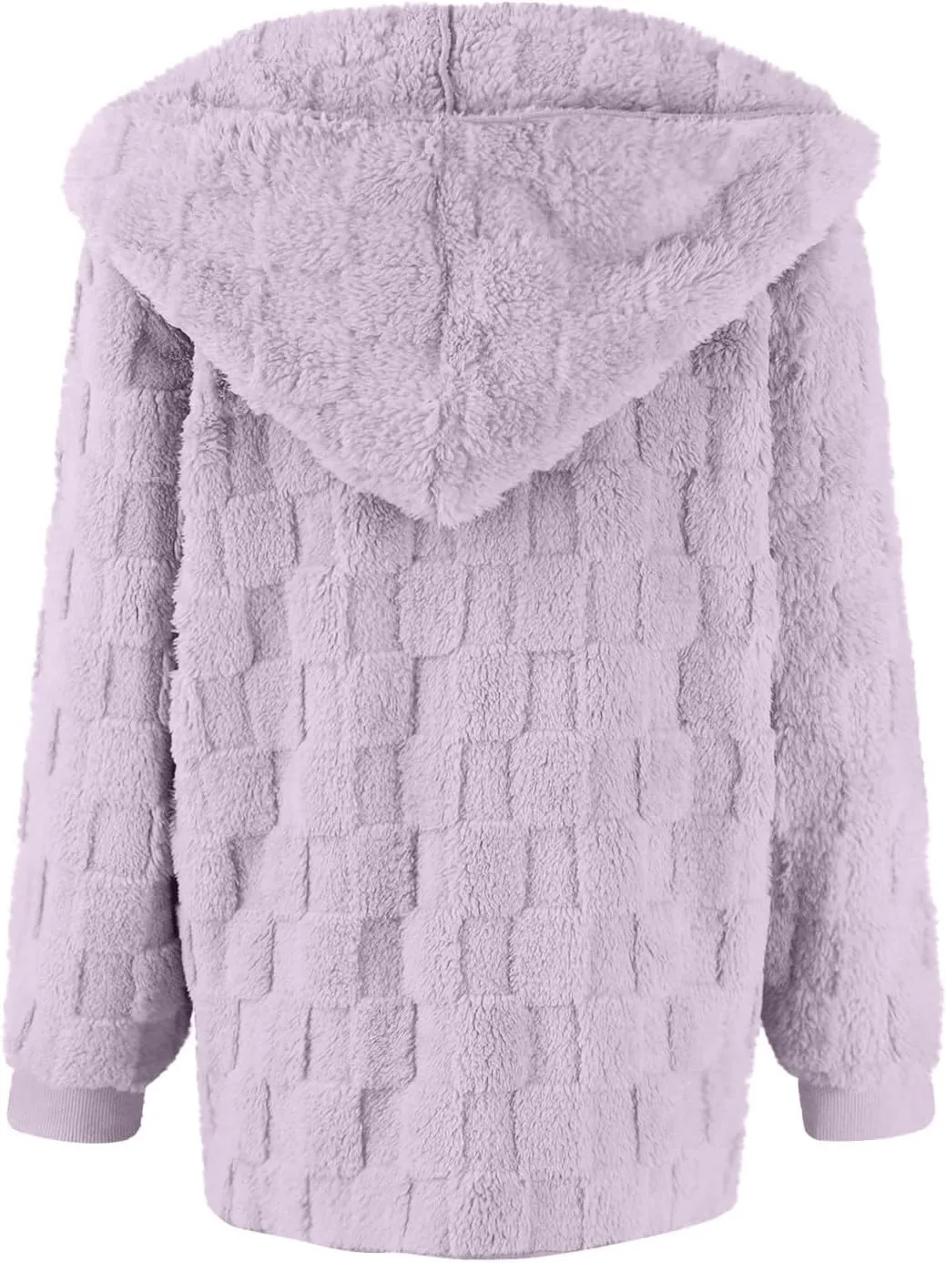 Sherpa Jacket Women Fuzzy Open Front Fleece Lined Jackets Soft Warm Hooded Cardigan Sweater Winter Coat with Pockets