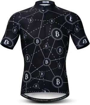 Weimostar Men's Cycling Jersey Short Sleeve Bike Clothing Multicolored Diamond