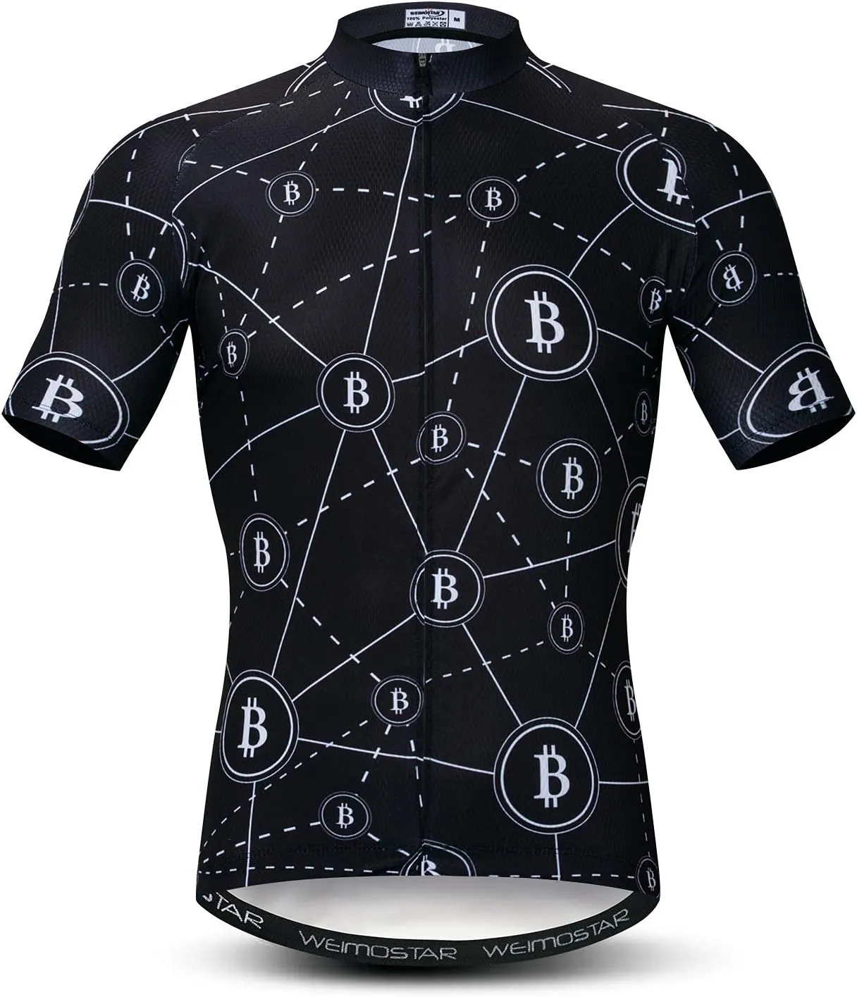 Weimostar Men's Cycling Jersey Short Sleeve Bike Clothing Multicolored Diamond