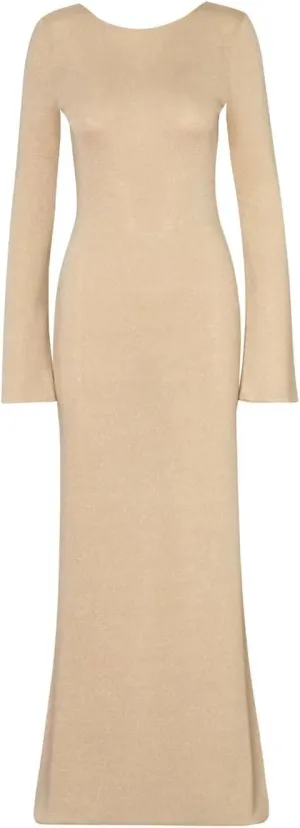 Women's Long Sleeve Ribbed Knit Maxi Dress - Musa