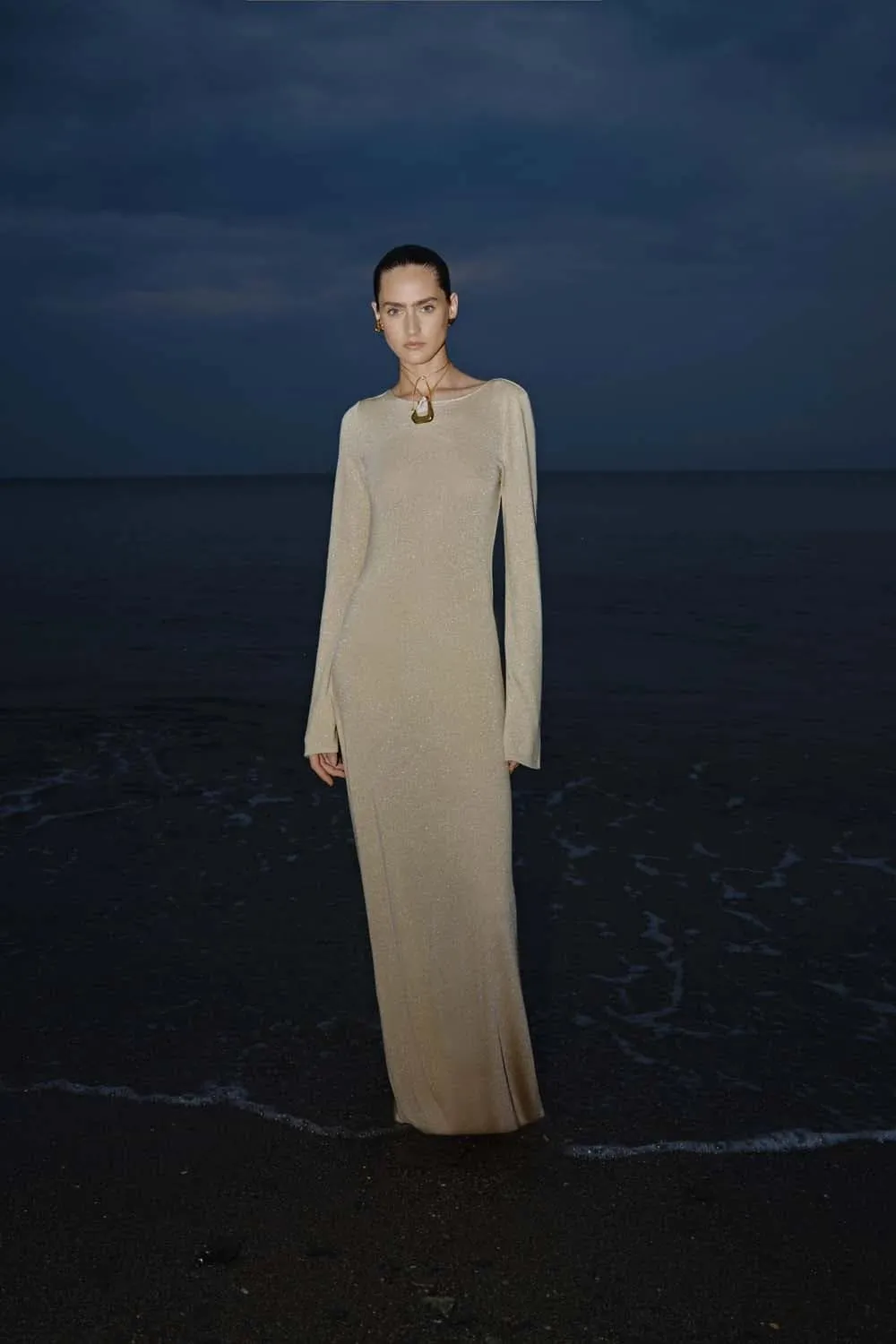 Women's Long Sleeve Ribbed Knit Maxi Dress - Musa
